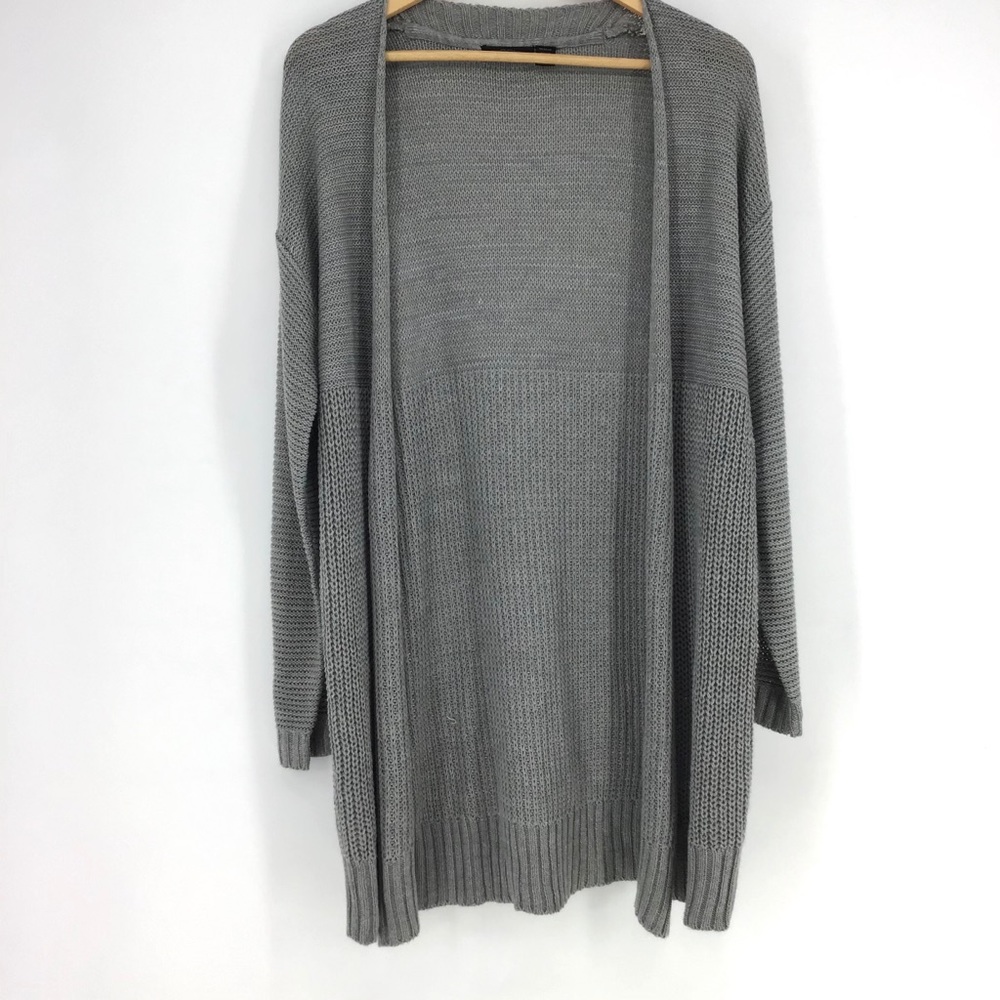 NEW RDI Grey Mixed Stitch Shaker Knit Cardigan